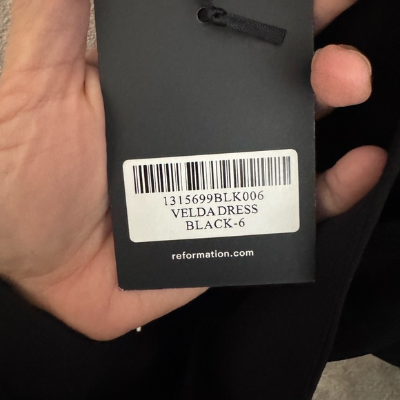 Reformation x Laura Harrier Velda Black Maxi Dress NWT Size 6 - Picture 7 of 9